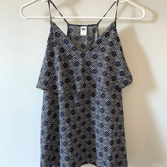 4/$10 Old Navy Boho Racerback Top Loose relaxed Tank Top, Size S (Relaxed) - Picture 2 of 4